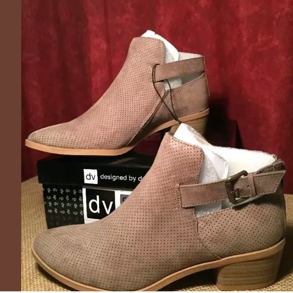 DV By Dolce Vita Taupe Sam Perforated Boot Bootie - Picture 5 of 8